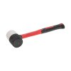 Kranz KR-12-8152 Киянка резиновая 225 г, черно-белая резина