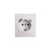 KR-78-0704-4 Розетка STRONG 1-ая с/з с/у з/ш 16А с USB A+C быстрой зарядки 5В/3А