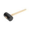 Kranz KR-12-8145 Киянка резиновая 910 г, черная резина, деревянная рукоятка