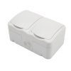 Kranz KR-78-0606 Блок горизонтальный 2 розетки Mini OG IP54