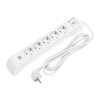 Kranz 13-4700 Фильтр сетевой 5 гнезд, 3м, 3х1,5мм?, с автовыкл