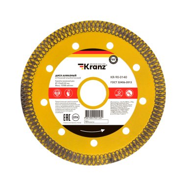 Фотография товара 'Kranz KR-90-0142Диск алмазный отрезной ультратонкий 150x22,2x1,6x10 мм'
