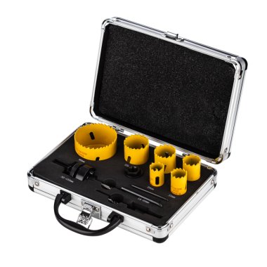 Фотография товара 'Kranz KR-92-0201-1 Набор коронок Bimetal (20, 22, 25, 30, 35, 60), 11 предметов'