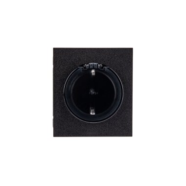 Фотография товара 'KR-78-0702-5 Розетка STRONG 1-ая с/з с/у, со шторками и крышкой 16А'