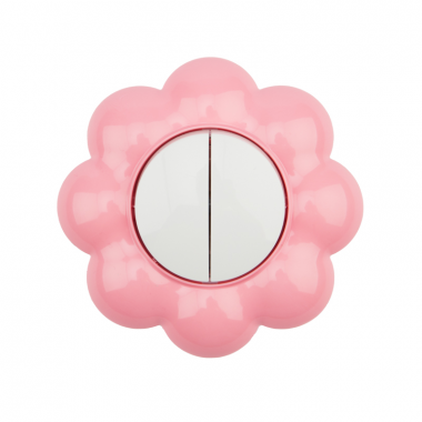 Фотография товара 'Kranz KR-78-0624 Выключатель двухклавишный HAPPY Цветок'