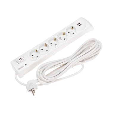 Фотография товара 'Kranz 13-4701 Фильтр сетевой 5 гнезд, 5м, 3х1,5мм?, с автовыкл'