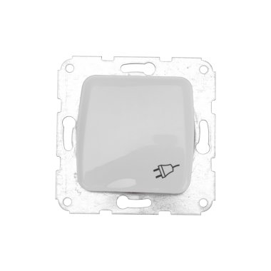 Фотография товара 'Kranz KR-78-0216 DEA Розетка 1-ая керамика с/з с крышкой с/у 16А'