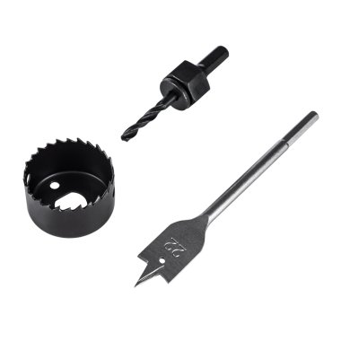 Фотография товара 'Kranz KR-92-0262 Набор для установки врезных замков, 22 мм/48 мм (перовое сверло/кольцевая пила)'