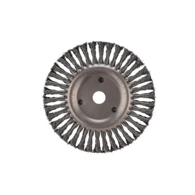 Фотография товара 'Kranz KR-91-1247 Щетка дисковая для УШМ, крученая стальная проволока, 200мм, отв. 22,23мм'