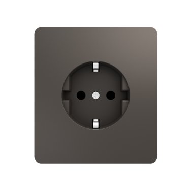 Фотография товара 'KR-78-0701-2 Розетка ROUND 1-ая с/з с/у, со шторками 16А'