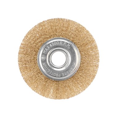 Фотография товара 'Kranz KR-91-1242 Щетка дисковая для УШМ, витая латунированная проволока, 125мм'