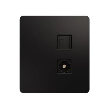 Фотография товара 'KR-78-0722-3 Розетка ROUND компьютерная RJ45 кат6 + TV с/у'