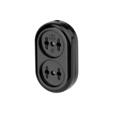 Фотография товара '11-8981 Колодка 2 гнезда карболитовая б/з 16А'