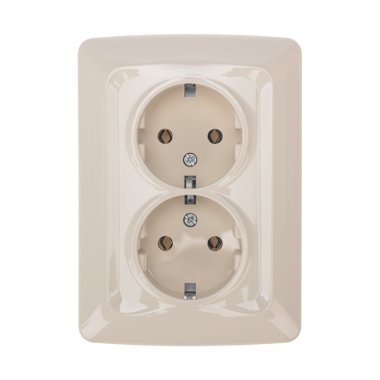 Фотография товара 'Kranz KR-78-0250 DEA Розетка 2-ая керамика с/з с/у 16А'