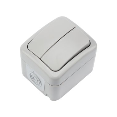 Фотография товара 'Kranz KR-78-0833 Выключатель двухклавишный Mini OG OG IP54, о/у'