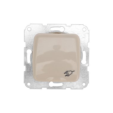 Фотография товара 'Kranz KR-78-0246 DEA Розетка 1-ая керамика с/з с крышкой с/у 16А'