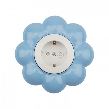 Фотография товара 'Kranz KR-78-0628 Розетка одноместная HAPPY Цветок'