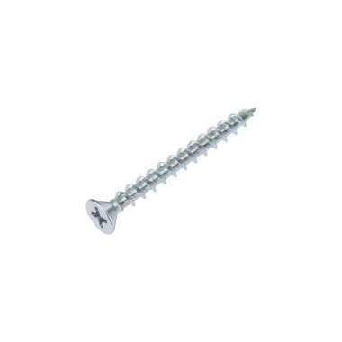 Фотография товара 'Kranz 1502-4140-1 Саморез оконный острый, 4.1х40, белый цинк'