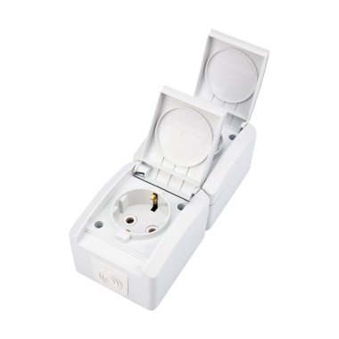 Фотография товара 'Kranz KR-78-0803 Блок горизонтальный 2 розетки (керамика) INDUSTRIAL IP54'