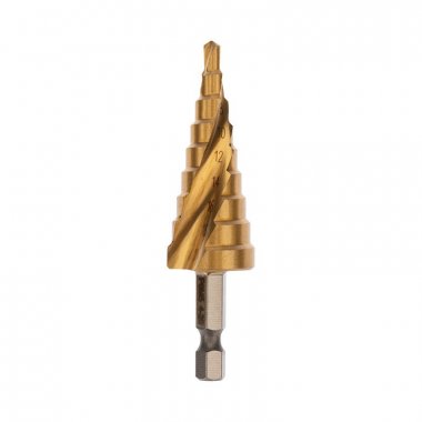 Фотография товара 'Kranz KR-12-6611 Сверло по металлу ступенчатое ТИТАН 4,0-20,0 мм 76 mm'