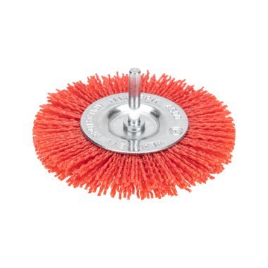 Фотография товара 'Kranz KR-91-1233 Щетка дисковая для дрели, нейлоновая проволока с абразивным покрытием, 100мм'