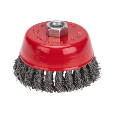 Фотография товара 'Kranz KR-91-1234 Щетка чашечная для УШМ, крученая стальная проволока, 100мм'