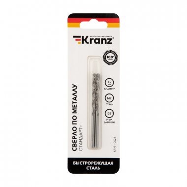 Фотография товара 'Kranz KR-91-0524 Сверло по металлу 3,2х65х36 мм'
