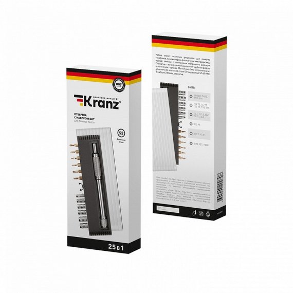 Фотография товара 'Kranz KR-12-4751 Набор отверток для точных работ RA-01'