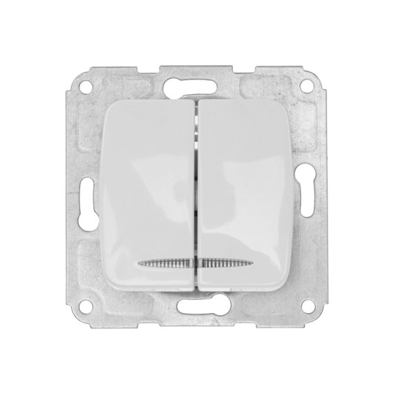 Фотография товара 'Kranz KR-78-0203 DEA Выключатель 2кл (инд) с/у 10А'