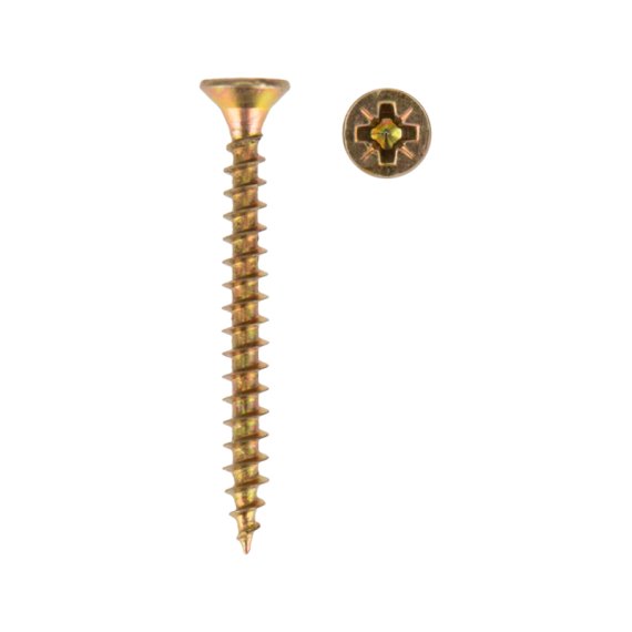 Фотография товара 'Kranz 1111-0340-2 Саморез универсальный 3х40, желтый цинк'