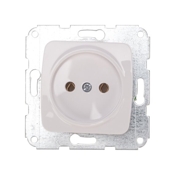 Фотография товара 'Kranz KR-78-0214 DEA Розетка 1-ая керамика б/з с/у 10А'