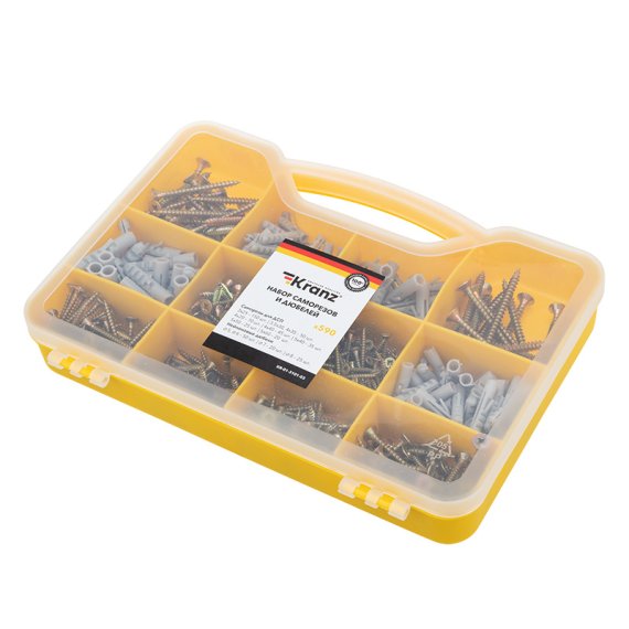 Фотография товара 'Kranz KR-01-3101-03 Набор саморезов и дюбелей'