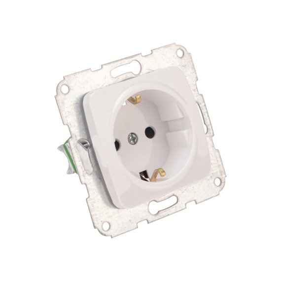 Фотография товара 'Kranz KR-78-0215 DEA Розетка 1-ая керамика с/з с/у 16А'