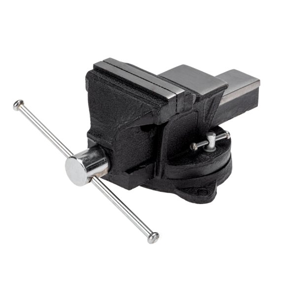 Фотография товара 'Kranz KR-12-5101 Тиски слесарные 100мм, поворотные, с наковальней'