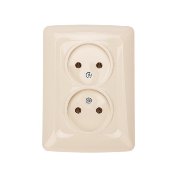 Фотография товара 'Kranz KR-78-0249 DEA Розетка 2-ая керамика б/з с/у 10А'