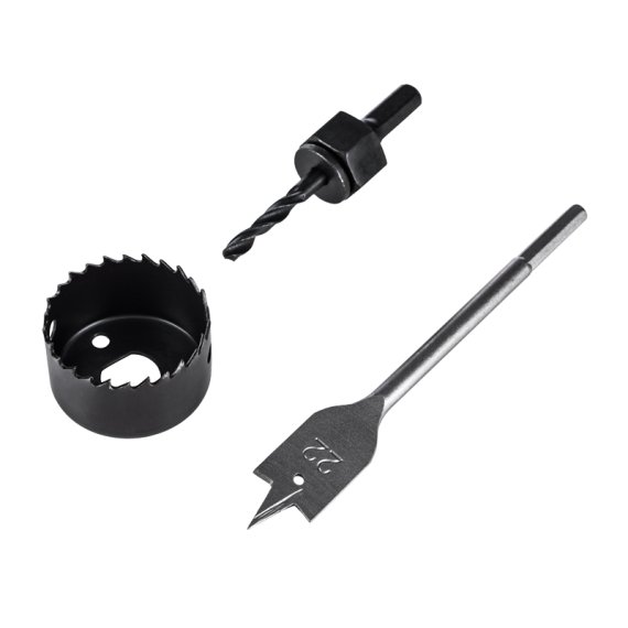 Фотография товара 'Kranz KR-92-0262 Набор для установки врезных замков, 22 мм/48 мм (перовое сверло/кольцевая пила)'