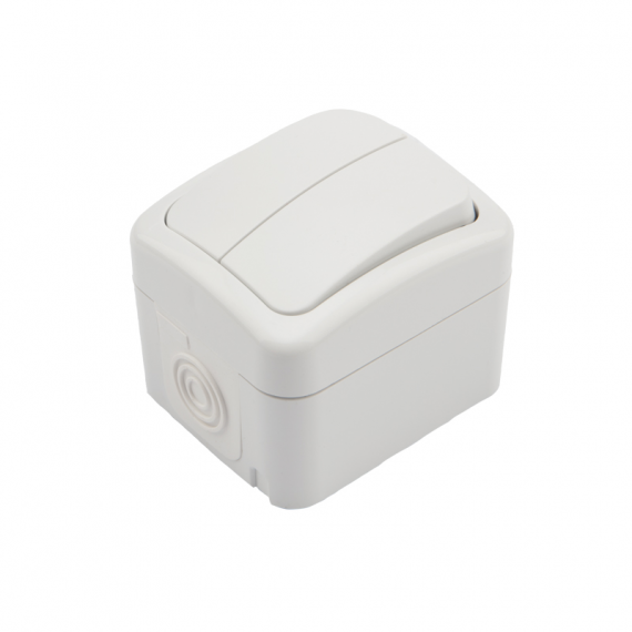 Фотография товара 'Kranz KR-78-0602 Выключатель двухклавишный Mini OG OG IP54'