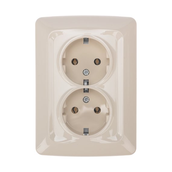 Фотография товара 'Kranz KR-78-0250 DEA Розетка 2-ая керамика с/з с/у 16А'