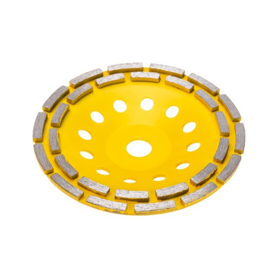 Фотография товара 'Kranz KR-90-0253 Чашка алмазная шлифовальная, двухрядная, 180х22,2мм'