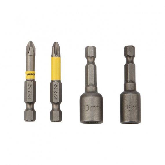 Фотография товара 'Kranz KR-92-0461 Набор насадок на шуруповерт PH2, PZ2'