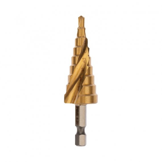 Фотография товара 'Kranz KR-12-6611 Сверло по металлу ступенчатое ТИТАН 4,0-20,0 мм 76 mm'