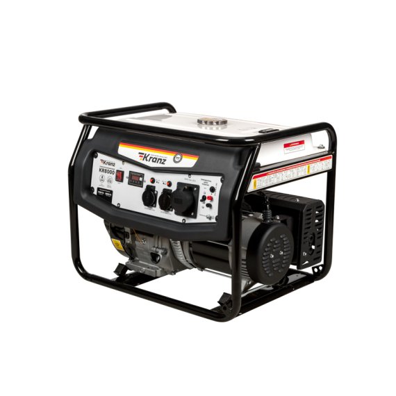 Фотография товара 'Kranz KR-16-1137 Генератор бензиновый KR8000, 8кВт, 230В, 25л, ручной старт'
