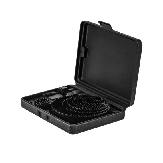 Фотография товара 'Kranz KR-92-0253 Набор кольцевых пил по дереву, 19-127 мм, 16 предметов'