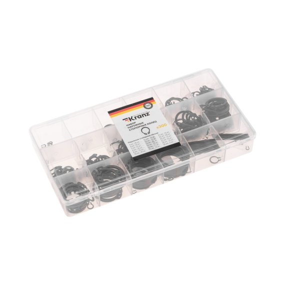 Фотография товара 'Kranz KR-01-3101-14 Набор наружных стопорных колец 3-32мм'