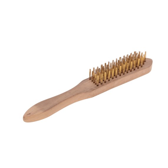 Фотография товара 'Kranz KR-91-1258 Щетка по металлу с деревянной ручкой, 5 рядов, 280мм'