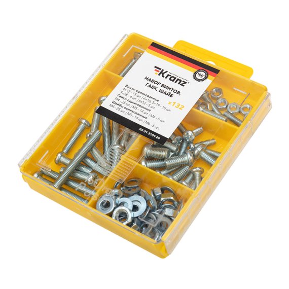 Фотография товара 'Kranz KR-01-3101-09 Набор винтов, гаек и шайб'