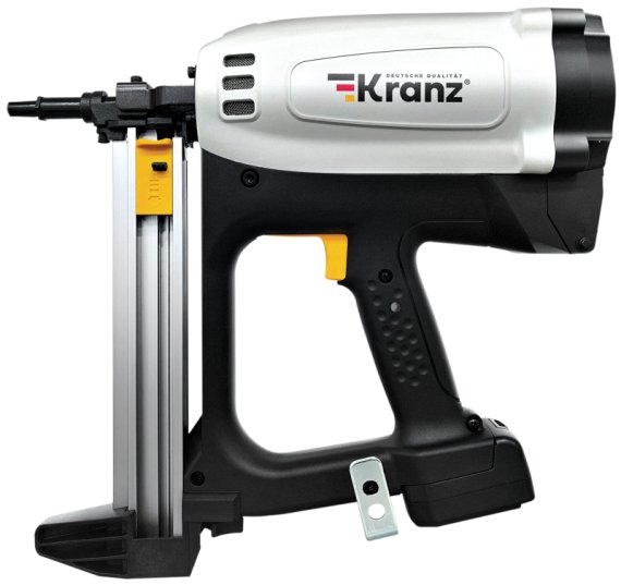 Фотография товара 'Kranz KR-16-1650 Пистолет гвоздезабивной газовый монтажный GN95, 95Дж, длина гвоздей 15-40мм'