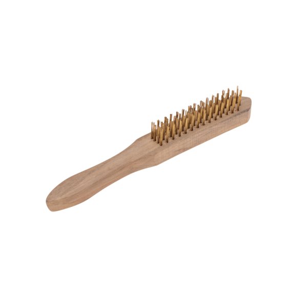 Фотография товара 'Kranz KR-91-1257 Щетка по металлу с деревянной ручкой, 4 ряда, 280мм'